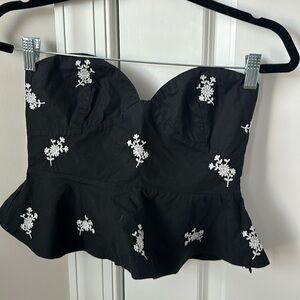 Zara Embroidered Peplum Too